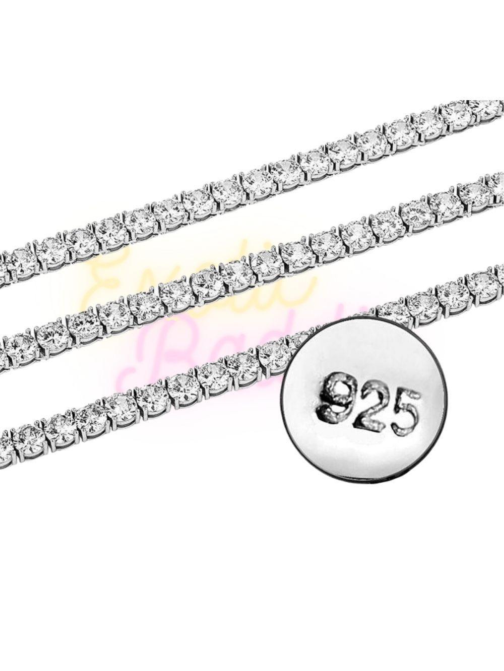 EXOTIC TENNIS 5MM - 925 STERLING SILVER - EXOTICBADDIE