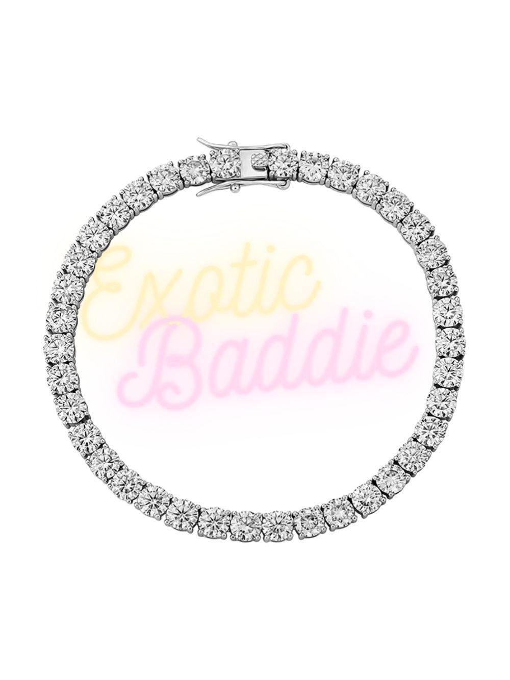 EXOTIC TENNIS 5MM - 925 STERLING SILVER - EXOTICBADDIE